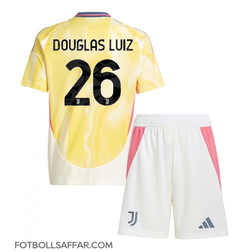 Juventus Douglas Luiz #26 Bortadräkt Barn 2024-25 Kortärmad (+ Korta byxor)